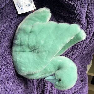 Mint Green Plush Swan & Dolphin